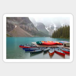 Canoes at Moraine Sticker